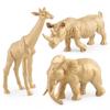 Direct Supply Gold Version Simulation Zoo Model Ornament Lion Giraffe Elephant Gift Ornament Gift