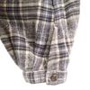 45R Check Pattern Long Sleeve Frill Shirt 2 Gray Women Used