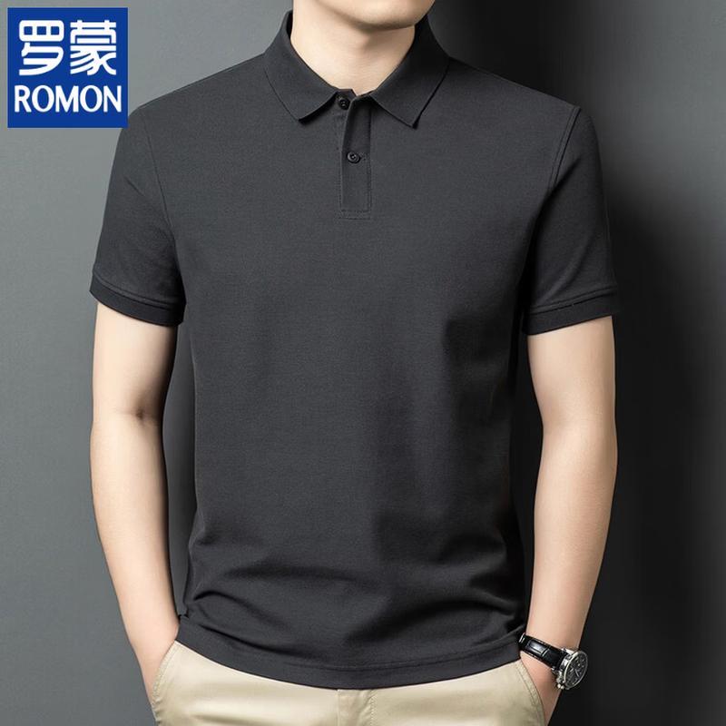 ROMON Men s 2026 Summer Pure Cotton Business Casual Polo Shirt 38