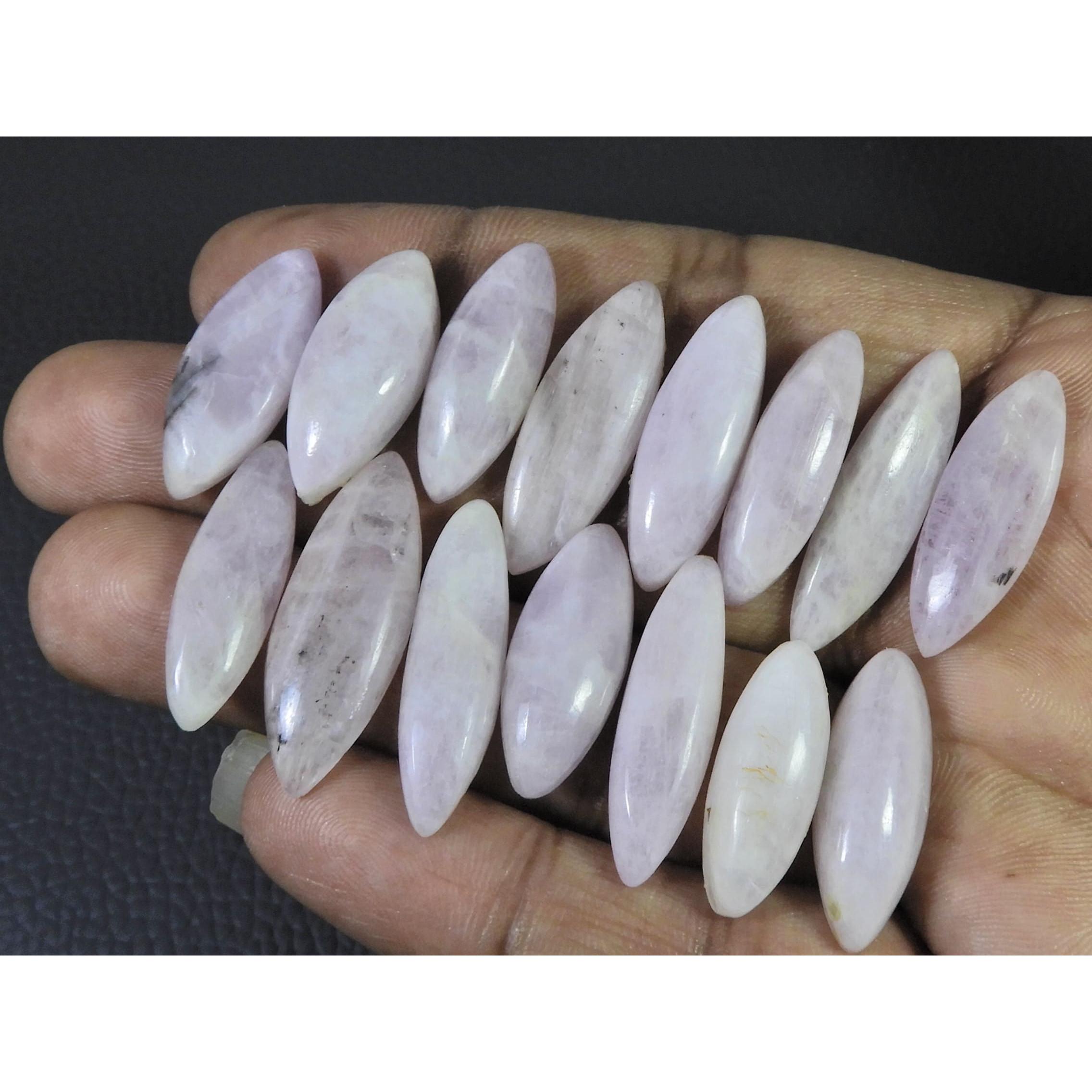 174Cts.Natural Pink Kunzite Marquise Cabochon Loose Gemstone 15Pcs Lot C-1168