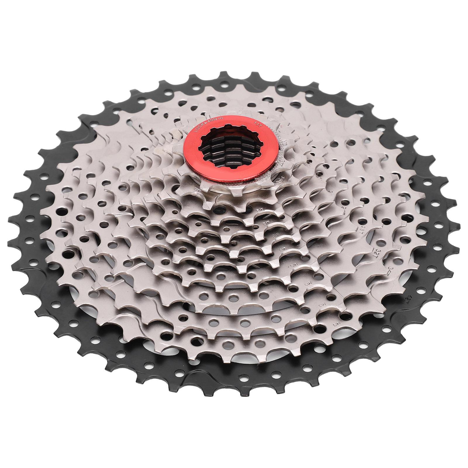 Bike Freewheel Cassette Card Type 11 Speed 42T Bicycle Replacement Accessory Silver Black