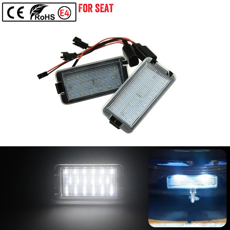 1/2pcs Error Free Car LED Number License Plate Lights Fit For Seat Cordoba 1993-2008 For Seat Toledo III 2004-2009