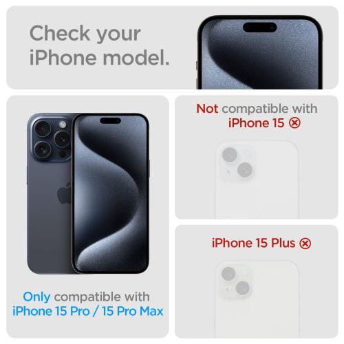 Spigen iPhone 16 Pro/iPhone 16 Pro Max Camera Protective Film 9H Hardness Tempered Glass Crystal Clear Compatible with iPhone 16Pro/16ProMax/15Pro/15P