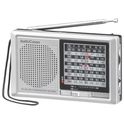 Ohm Electric AudioComm Radio Kurzwellenradio Radio Nikkei Handyradio Wide FM Batteriebetrieben AC-betrieben 2WAY OHM AM/FM/SW1-9 RAD-H330N 03-5570