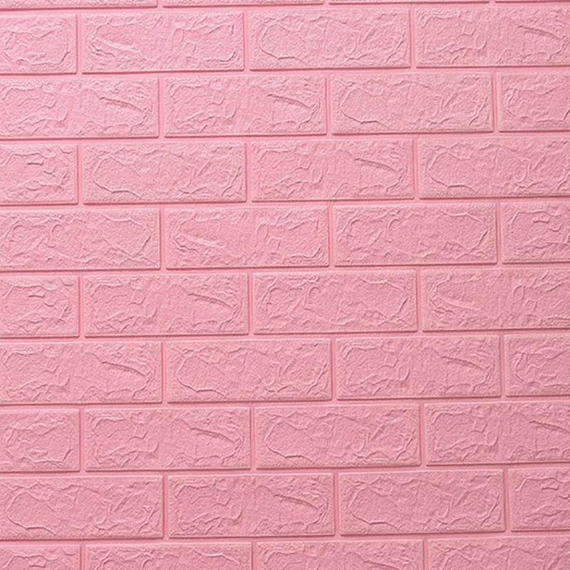 70cmx5m 3D Self-Adhesive Wallpaper Continuous Brick Wall Stickers Living Room Children's Room Decoration