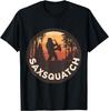 Retro Vintage Sax-Squatch Yeti Bigfoot Playing Saxophone T-Shirt
