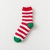 Women Christmas Thick Coral Fleece Socks Plus Fleece Warm Floor Socks In Tube Socks
