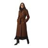 2026 Women's Elegant Belted Woolen Long Coat for Autumn/Winter