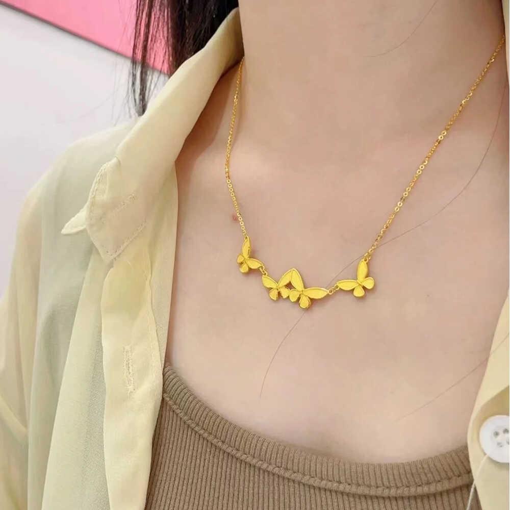 Vietnam Butterfly Necklace - Elegant Gold Design for Women's Fashion and Versatile Style