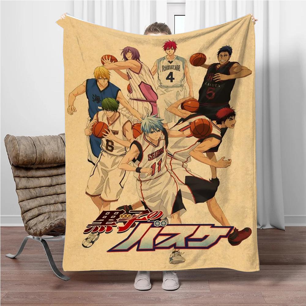 Japonské Anime Kuroko-No-Basket Flanelová deka Měkká teplá přehozová deka Deka na pohovku Kancelář Postel Kancelář Kempování Cestování