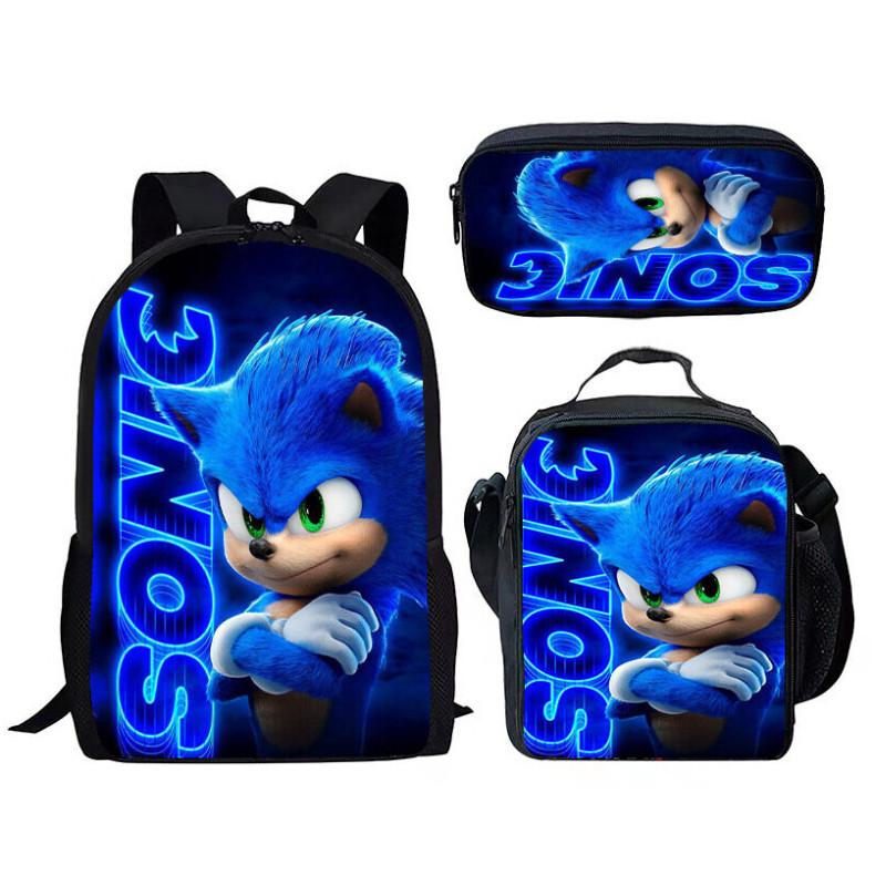 Piece 3 Pattern Schoolbag Lunch Bag Pencil Case Kids Set