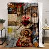 Religious Iconography Collage BlanketFlannel blanket for bedroom, living room, sofa, and nap