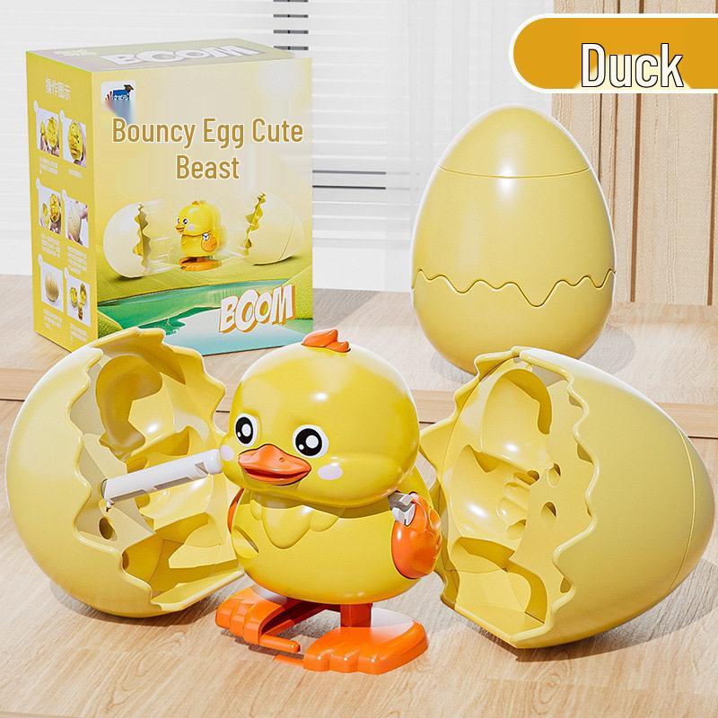 Wind-up Hatching Dinosaur & Capybara Egg Toy – Fun, Educational, Bouncing Play for Kids