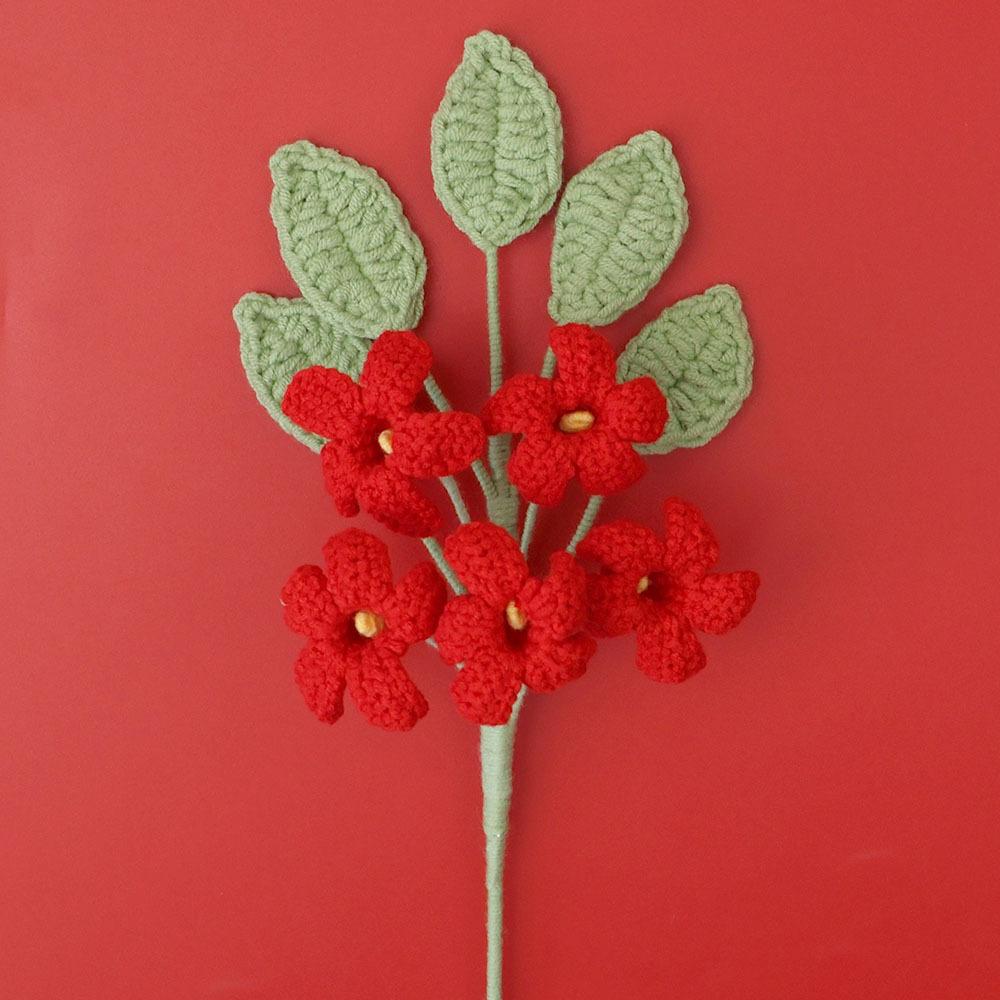 Daphne Odera Crochet Flower Bouquet Creative Handwoven Flower Cute Artificial Flowers Wedding Home Decor Gift