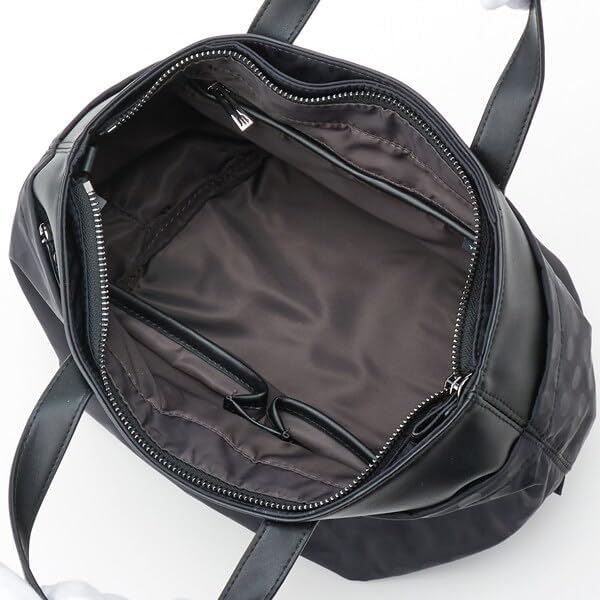 Tote dot recycled leather tote navy [Isaac] bag, water-repellent jacquard, combination, 2-way bag, 1000713SC, (66)