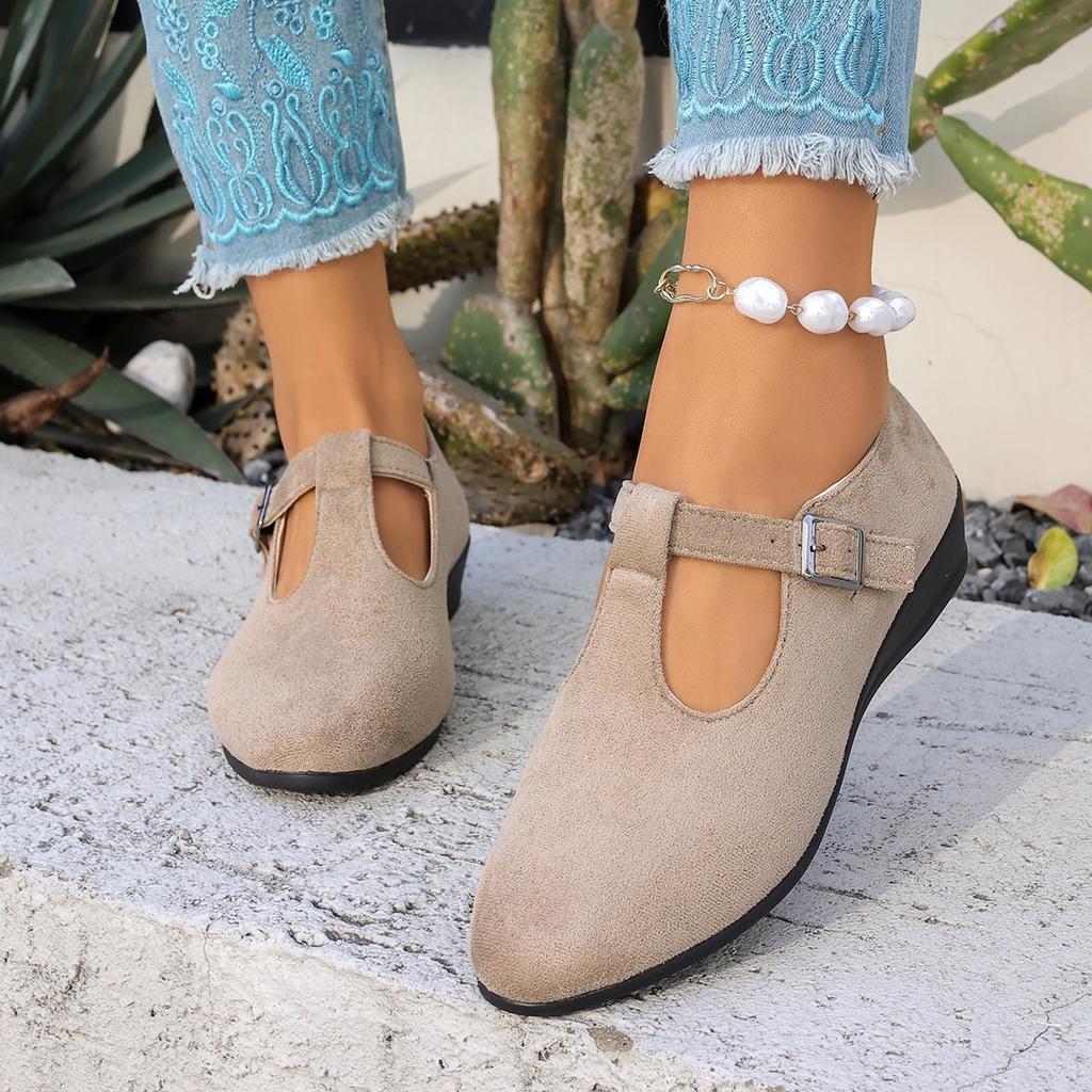 Casual Wedge Heels Large Size Low-cut Flats Women's Flat Shoes