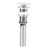 Bathroom Pop Up Drain Control Water Flow Copper Chrome Plating Bathroom Sink Drain Stopper