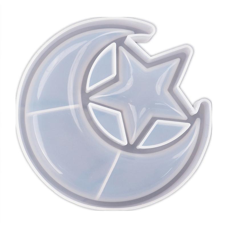 

Moon Star Tray Mold Silicone Storage Box Casting Mold Moon Star Jewelry Storage Plate Silicone Mold for DIY Craft 1