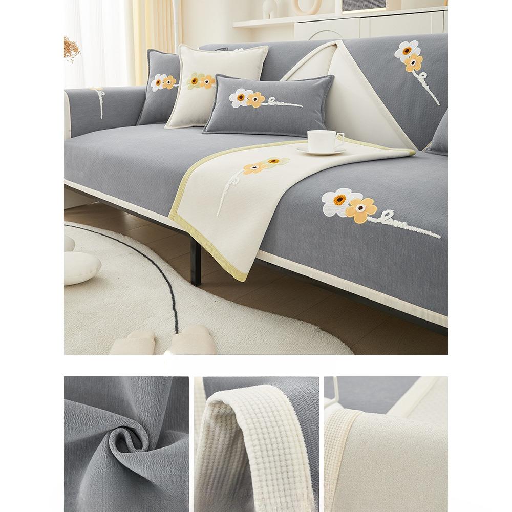 

Подушка для дивана, универсальное нескользящее полотенце на четыре сезона, современная простая подушка из синели, костюм для полотенец на спинку дивана 70*70