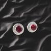 Rosa Rubellit Edelstein 925 Sterling Silber Schmuck Handgefertigt Ohrstecker 0,5" EE-128-10