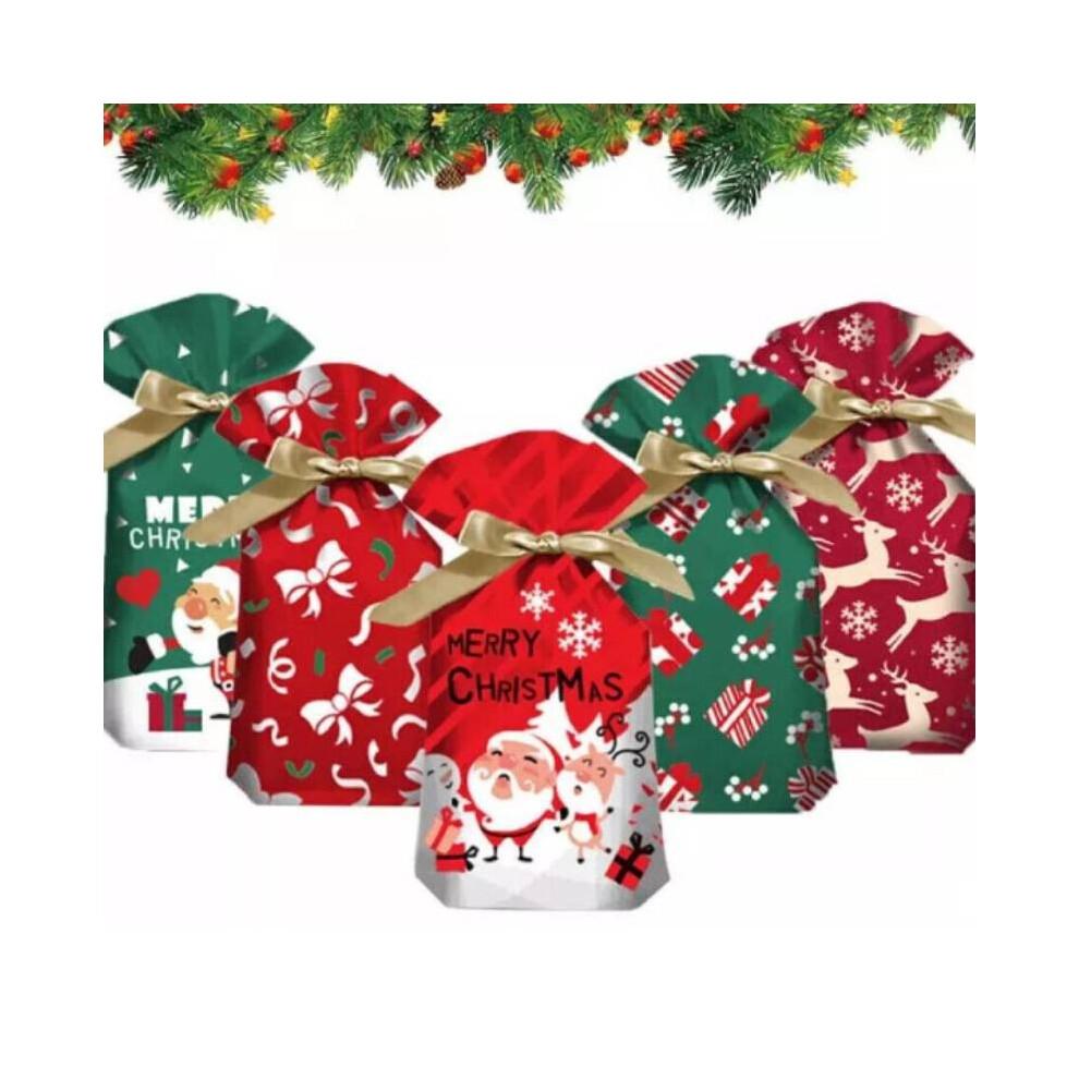 50 Pcs Large Christmas Sacks Party Gift Bags Drawstring Wrap Storage Present