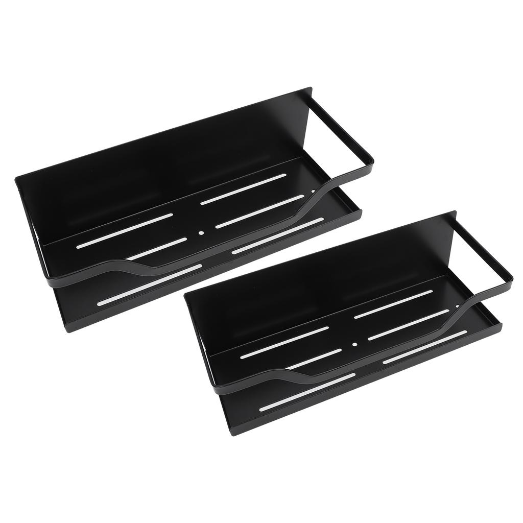 2PCS Magnetic Spice Rack for Refrigerator Carbon Steel Space Saving Spice   Magnetic Shelf for Kitchen Jars Seasoning Bottles