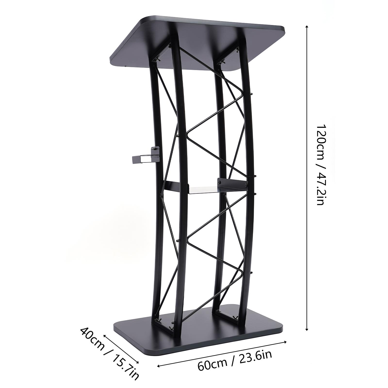 

Ergonomic Curved Podium Floor-Standing Pulpit Lecture Podium 23.62x15.75in with Non-Slip Surface for Church Sermons & Conference