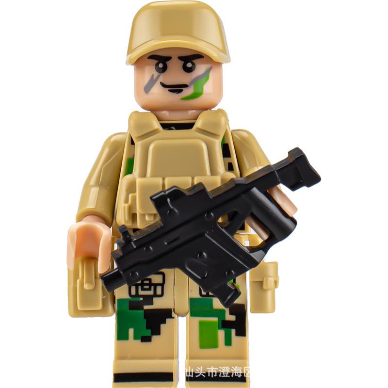 Ninja Warrior Superhero Doll With Weapon Single Building Block Assembly Toy