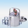 Cubo de Hielo Aislado de Acero Inoxidable de Doble Pared con Tapa Pinzas Almacenamiento Enfriador
