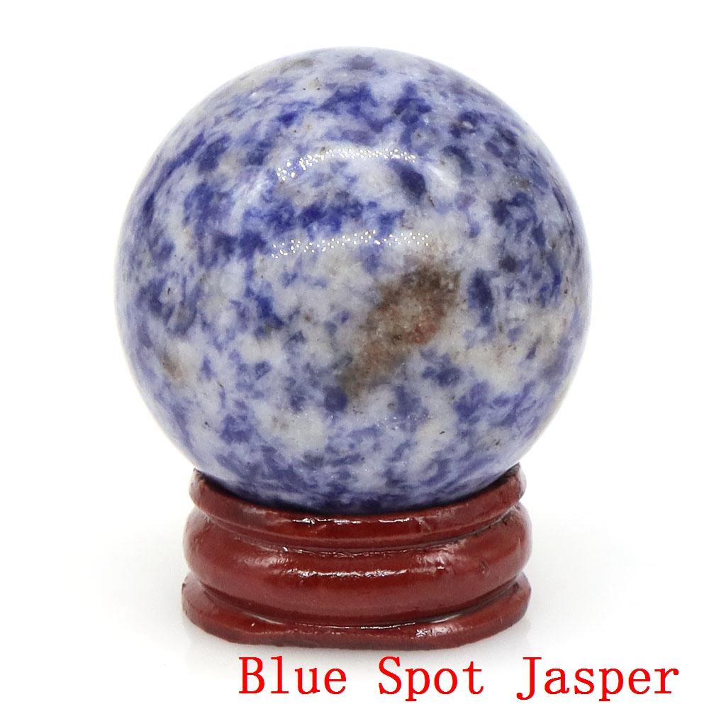 40mm Natursteine Amethyst Lapislazuli Reiki Heilkristalle Energie Chakra Massage Edelstein Kugel Heimdeko Handwerk Mit Ständer