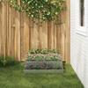 Garden Planter Silver 90 X 90 X 35 Cm Galvanized Steel