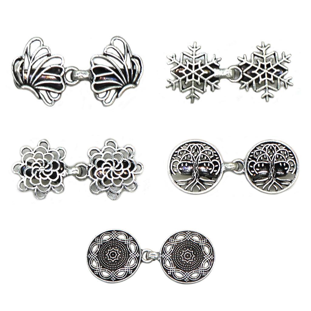 Vintage Sweater Clip Cape Cloak Clips Fashion Antique Elaborate Flower Shape Shawl Collar Clasp for Girl Women