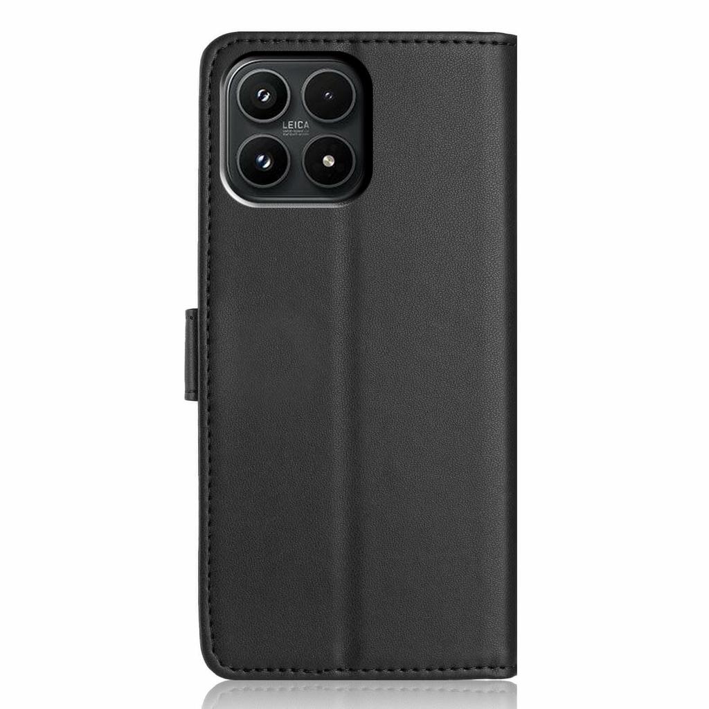 For Xiaomi 17 Wallet Case with Strap/Multiple Card Slots Solid Color Leather Stand Phone Cover