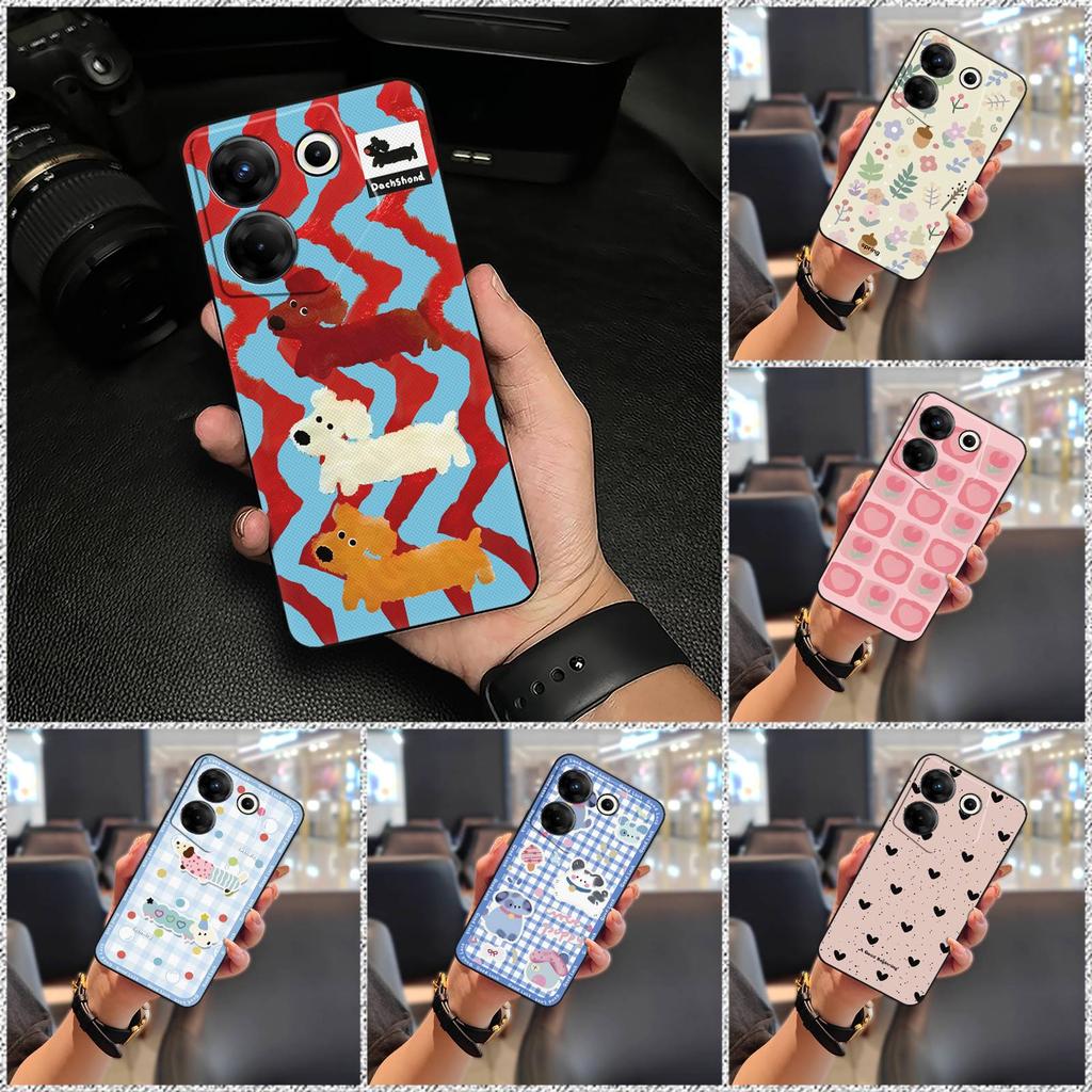 Silicone Durable Phone Case For Tecno Camon20 Pro 5G/CK8n Full Wrap Phone Pouch Cartoon Fashion Design Back Cover Cute