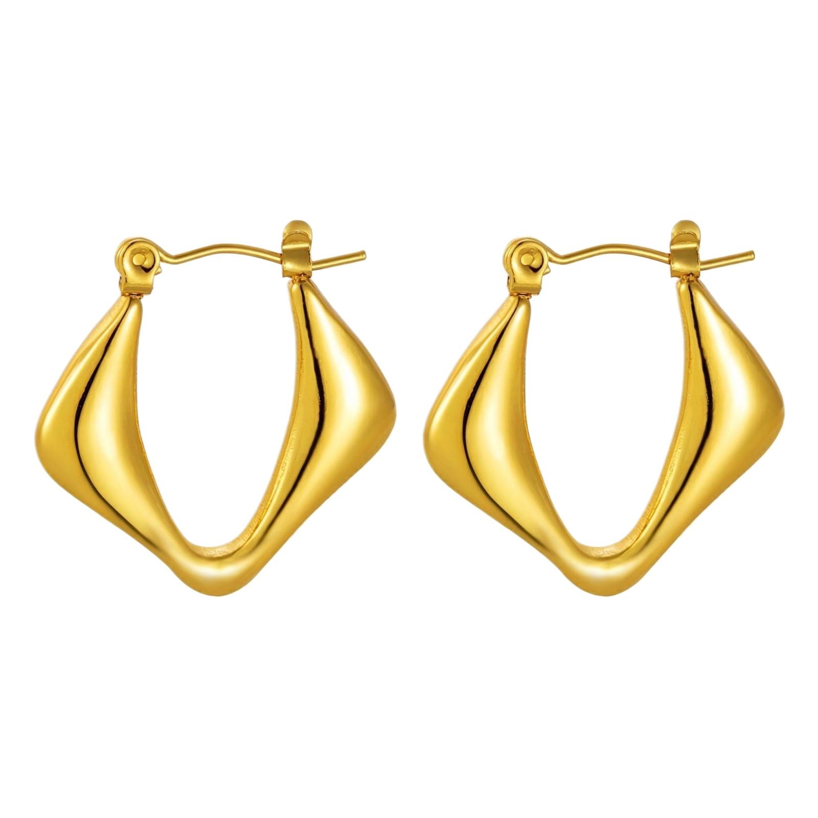 

Stainless Steel Earrings for Women Vintage Luxury Stylish Titanium Steel Jewelry one size