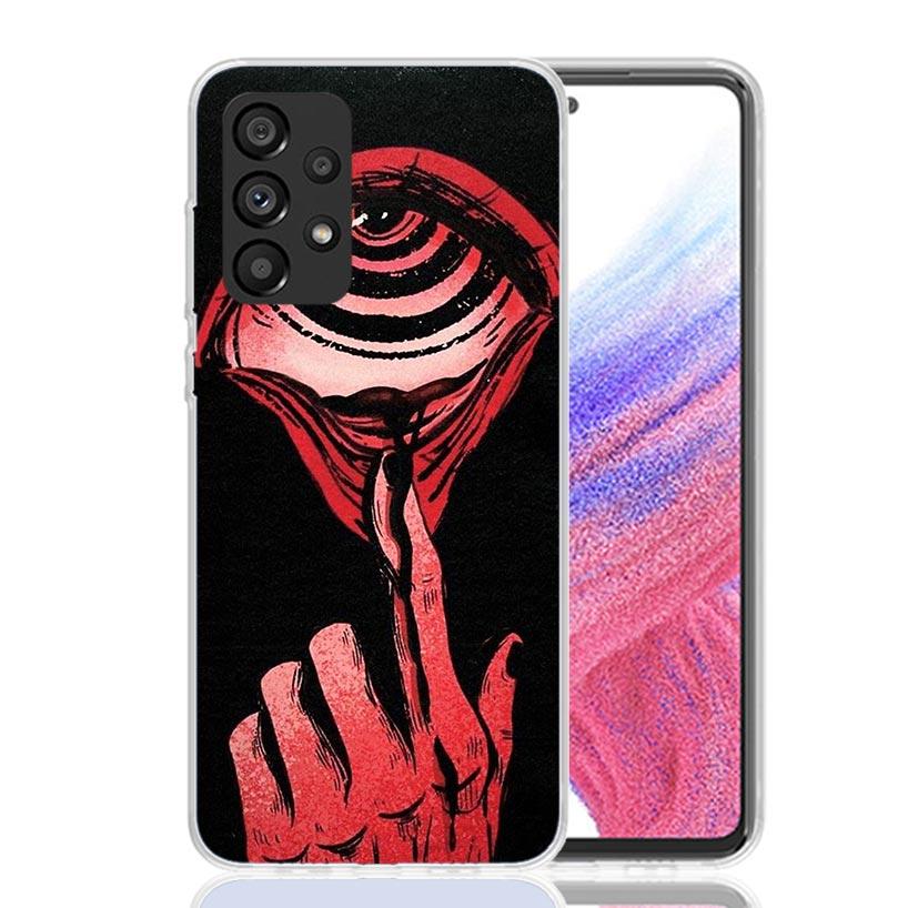Scary Face Eyes Phone Case For Samsung Galaxy A17 A16 A14 A15 A13 A57 A56 A54 A55 A53 A37 A36 A34 A35 A33 A26 A24 A25 A23 Galaxy