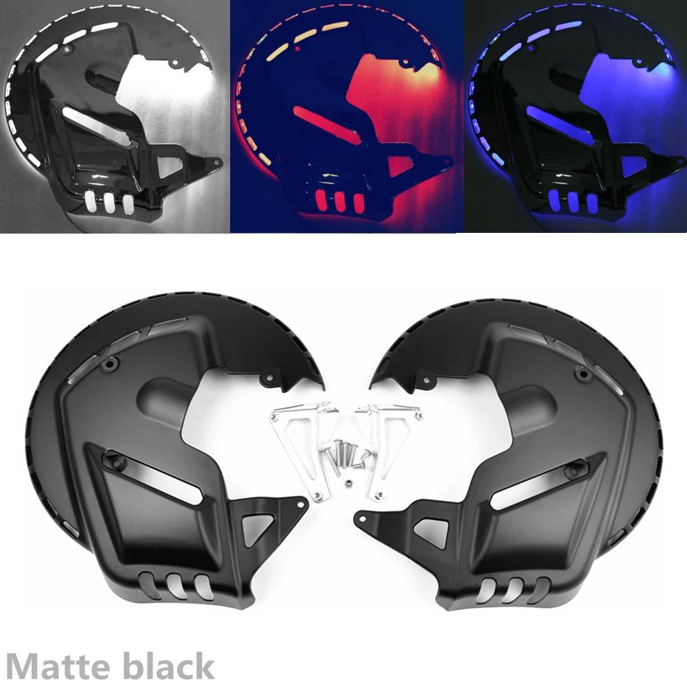 Matt Black For Honda GOLDWING GL1800 Brake Disc Rotor Covers LED 2001-2014 For HONDA F6B 2013 2014 2015