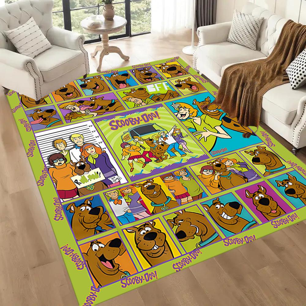 Scooby-doo Mystery Solving Team Square Rugs Are a Great Choice for Living Rooms, Bedrooms, Home Décor, and As Gifts.