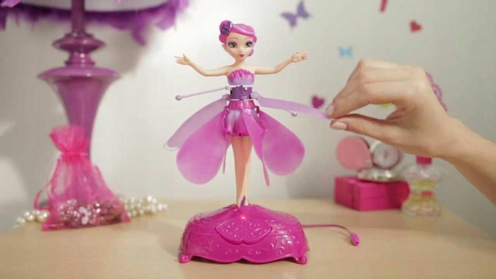 Muñeca Hada Voladora Mariposa en el Aire Alas USB Controlada por la Mano