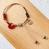 Amber-Colored Safety Buckle Women'S Bracelet New Chinese Style Woven Hand Rope Retro Ethnic Style Hand Jewelry