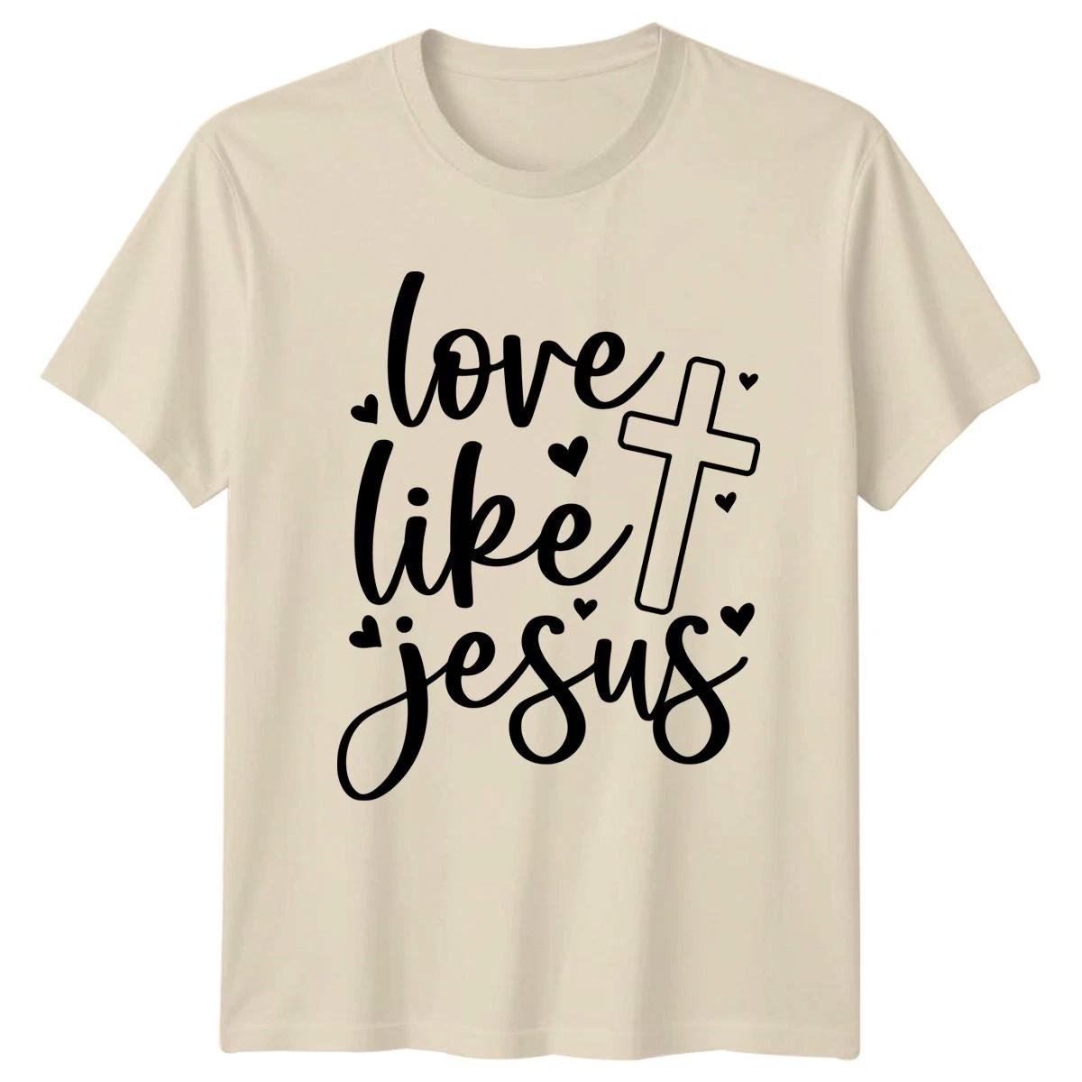 Love Like Jesus Christianity Faith Religion Mens T-Shirt Womens Graphic Unisex XXL