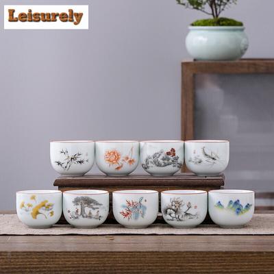 65ml Dehua Balto Porceliano Arbatos Puodelis Vienas Keraminis Puodelis Dubenėlis Arbatos Degustacijos Puodelis Su Sparneliais Puodelis Sustorintas Meistro Puodelis Kung Fu Arbatos Servizas