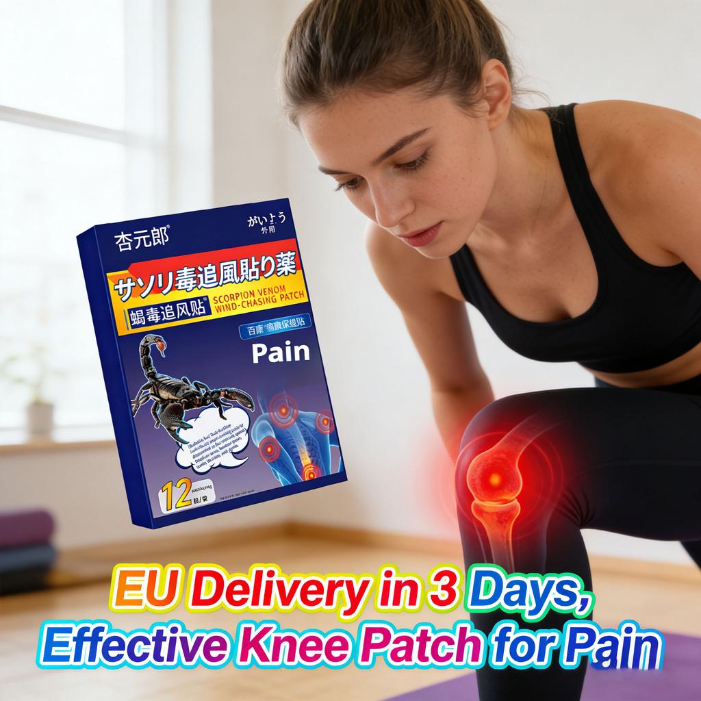 Skin-Safe Knee Joint Pain Patch - Natural Herbal Deep Soothing Relief
