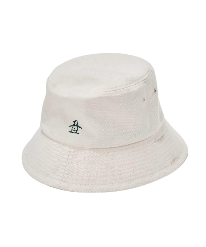 [Munsingwear] Bucket Hat with Logo Tape, Chino Material, Adjustable Size, Casual, Golf, MG4FCP70L, Women's, WH00 (white)