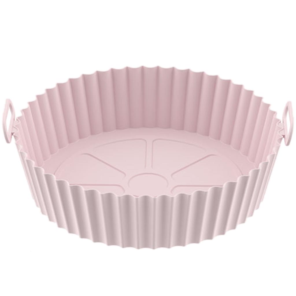 Air Fryer Silicone Pot 6.88inch Reusable Air Fryer Silicone Basket Pot Replacement for Paper Round Silicone Baking Pan