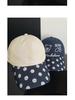 Korean Embroidery Rilakkuma Polka Dot Baseball Cap: Women's Spring/Autumn Fashion, Versatile Duckbill Hat for Slimming Face.