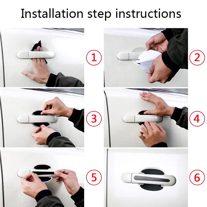 For VOLKSWAGEN VW PU Door Handle Bowl Anti-collision Protective Sticker For Volkswagen Golf 5 6 7 Charang Beetle Beetle Arteon L