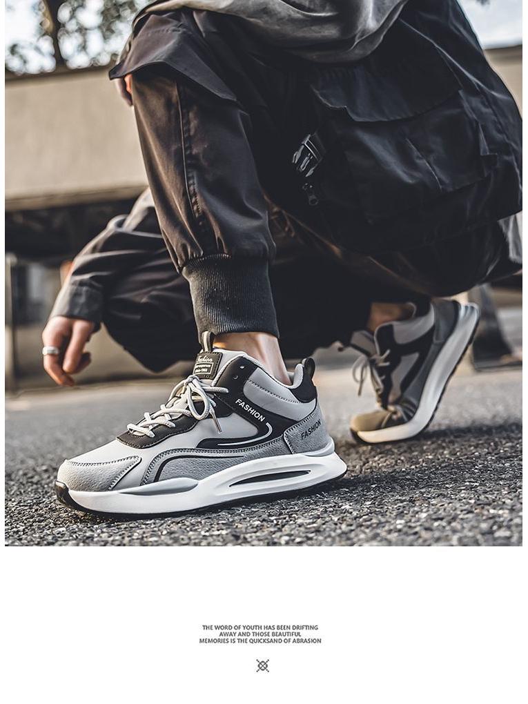 Men's Big Cotton Warm Winter Sneakers - Youth Casual Dad Shoes in Large Sizes