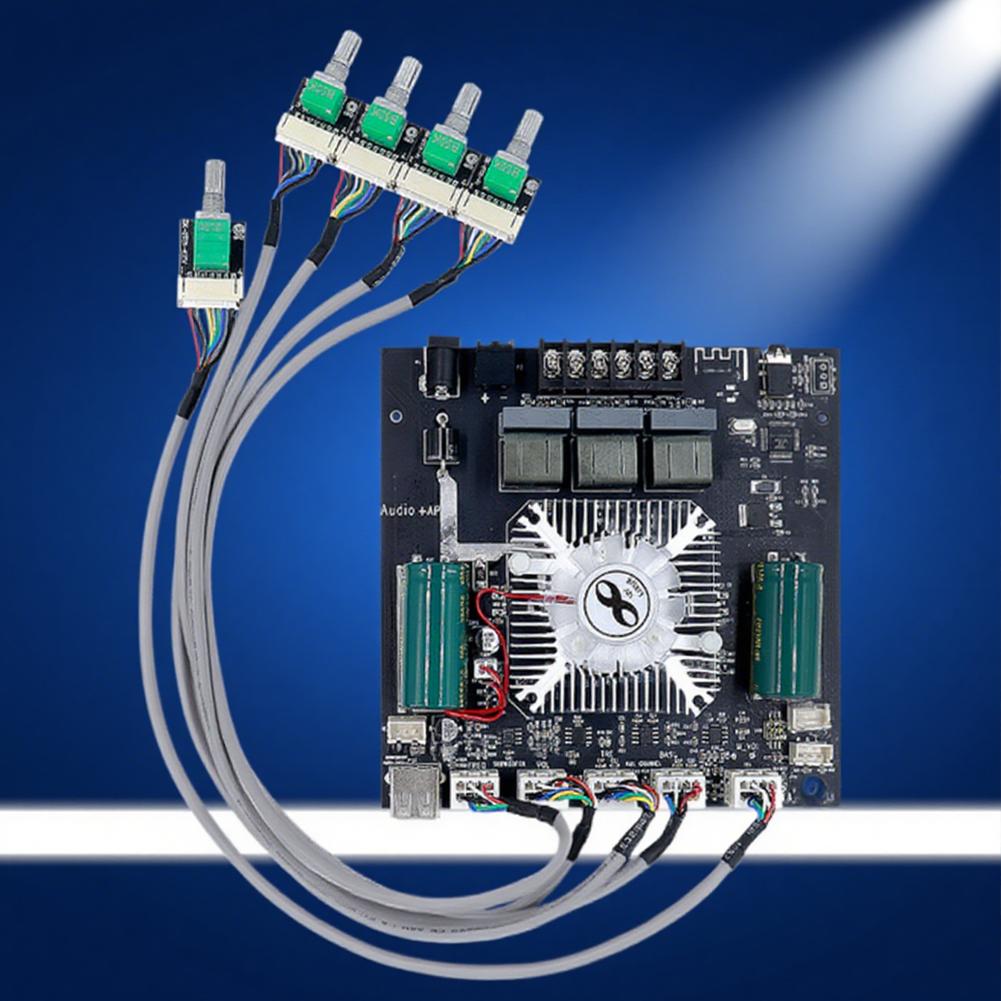 TDA7498E BT 5.0 Amplifier Board HiFi Chips Mini Power Amplifier Module ZK-HT21 2.1 Channel Audio Receiver for DIY Home Speakers