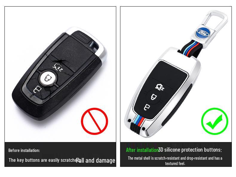 2020 Ford Escape & 2022 Mondeo Edge Two-Button Car Key Case